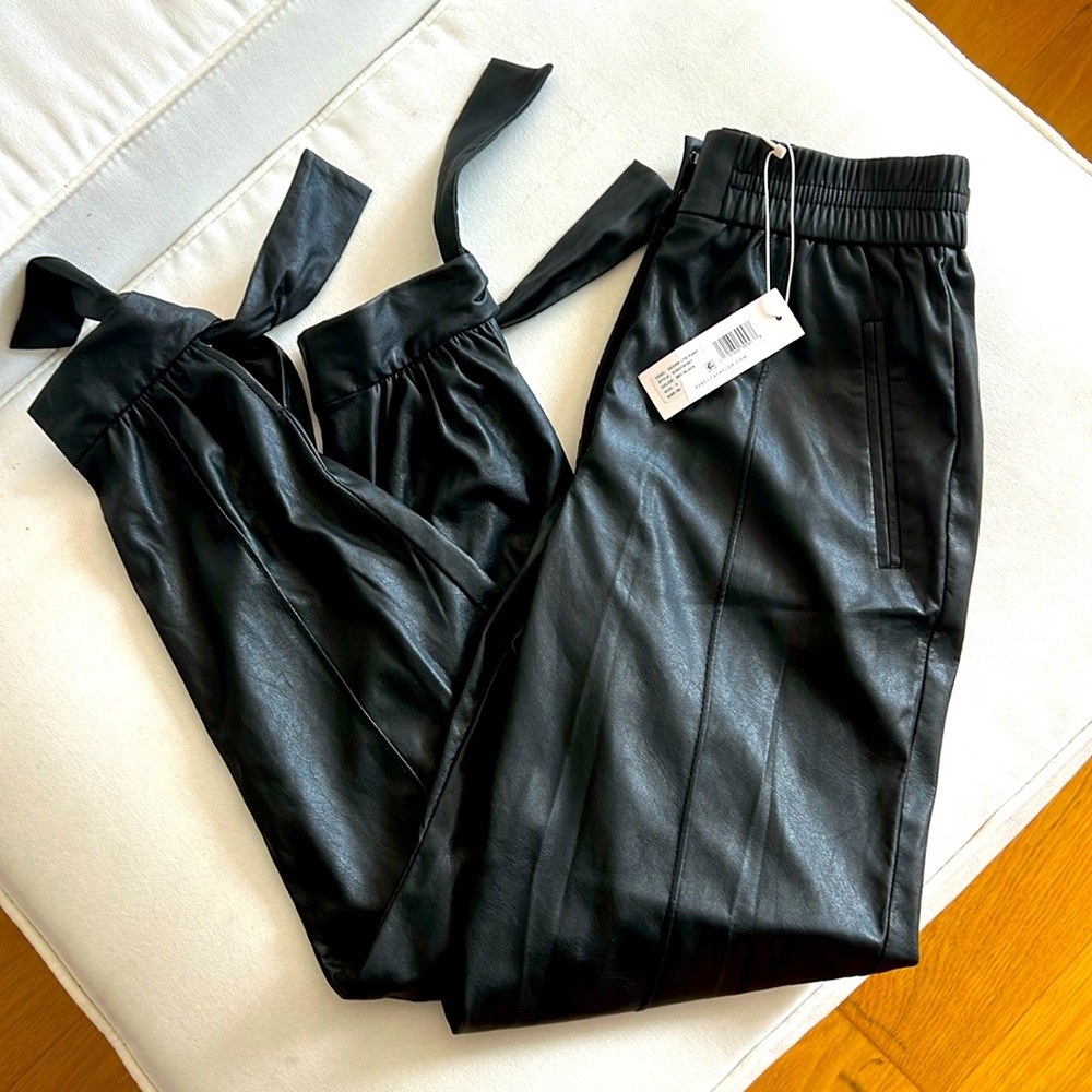 NWT Rebecca Taylor Vegan Leather Pants